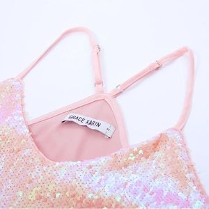 NWT Mermaid Pink Sequin Tank Top, size M